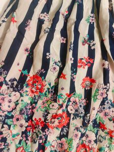 Striped Floral Mini Smocked Sun Dress