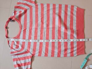Striped 3/4 Sleeve Sweater