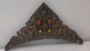 Antique Wall Keyholder Wooden