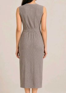 Sleeveless Ribbed Midi Dress