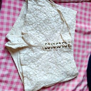 Lace High-Waisted Shorts