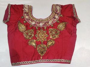 Embroidered Maroon Crop Top choli blouse