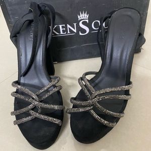 Black party wear Heels 4 inch