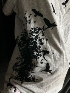 Grey Graphic Print T-Shirt