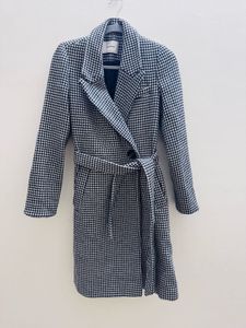 Chic Houndstooth Trench Coat