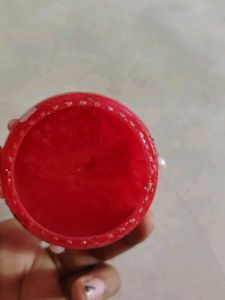 Red Decorative Ball with Pearls Mushroom