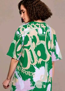 Graffiti Print Oversized T-Shirt