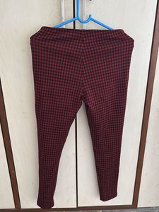 checked treggings