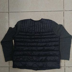 Unique Black Quilted Cardigan