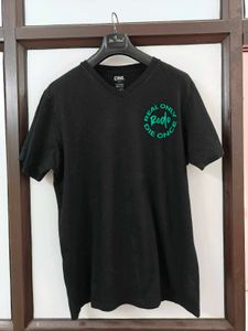 Men's Black V-Neck T-Shirt