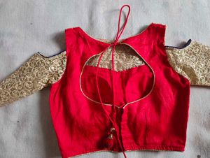 Stylish Cold Shoulder Embroidered Blouse