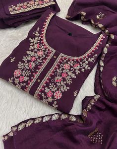 Embroidered Kurta Set with Dupatta