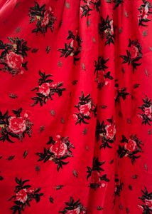 Red Floral Print gown