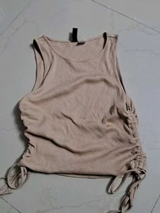 Ribbed Ruched Tank Top