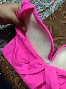 SHEIN Pink Sports Bra