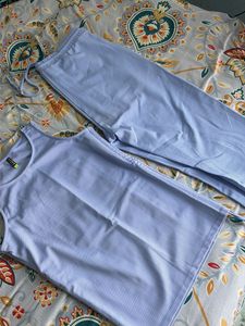 Sleek Periwinkle Sleeveless Top and Pant