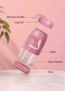 🌸 Cute Bunny Glass Bottle 🐰💖
