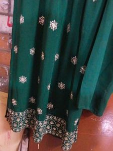Green Embroidered Kurta Set with Palazzo
