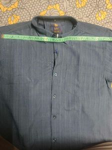 Men's Blue Striped Shirt And Pant Combo