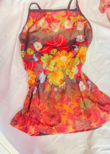 Vibrant Floral Bikini Top