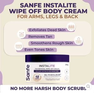 (Sealed)Sanfe Instalite Wipe Off DeTan Body Cream