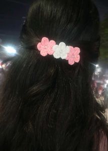 Crochet Flower Hair Clips combo✨