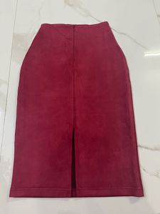 Burgundy Pencil Skirt