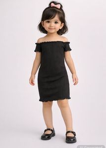 Cute Off-Shoulder Ribbed Dress