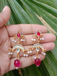 rajputi Designer Chandbali Earrings