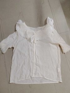 Chic White Lace Collar Top
