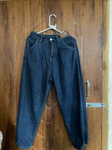 Women's Dark Wash Baggy Jeans