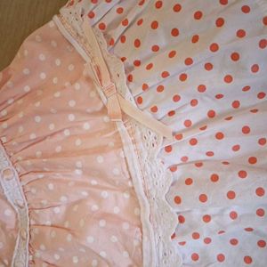 Cute Pink Polka Dot Skirt