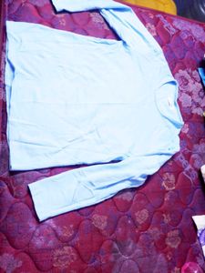 Baby Blue Long Sleeve  T Shirt
