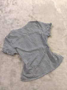 Striped "Merci Cher" Top