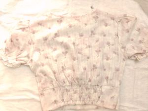 Floral Lace Trim Cropped Top