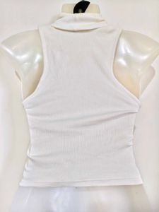 Sleeveless Turtleneck Top