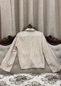 Elegant Beige Button-Down Top