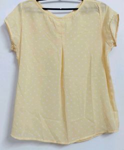 Light Yellow Polka Dot Top