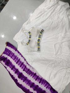 Purple White Chaniya Choli