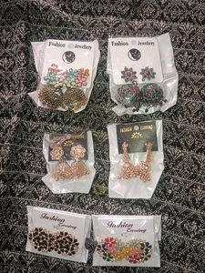 Set of 6 Pairs Fashion Earrings