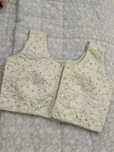 Elegant Cream Embroidered Blouse