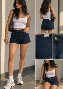 Low Rise Denim Shorts