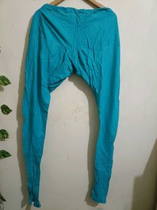 Beautiful Turquoise Kurta Set with Gold Border