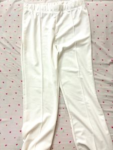 Classic Striped Shirt with Wide-Leg Trousers