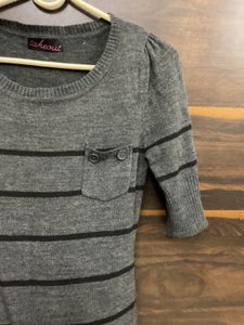 Striped Knit Mini Dress