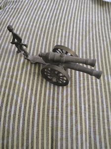 Vintage Brass Cannon Figurine