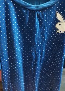 Puffed sleve Royal Blue Top for Regular Use