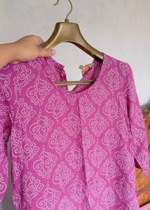 Printed Purple Kurta