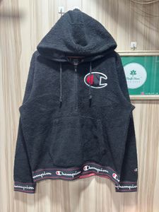 Champion Black Quarter Zip Sherpa Hoodie