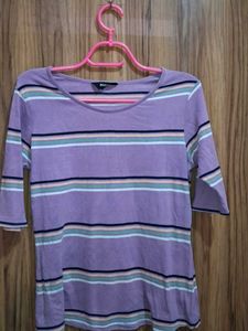 Striped Lavender Top